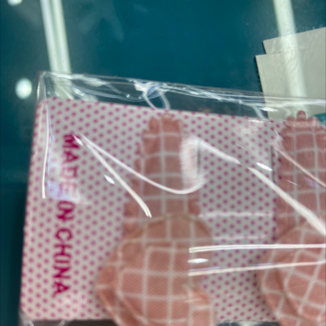 爱心小格子布艺夹子