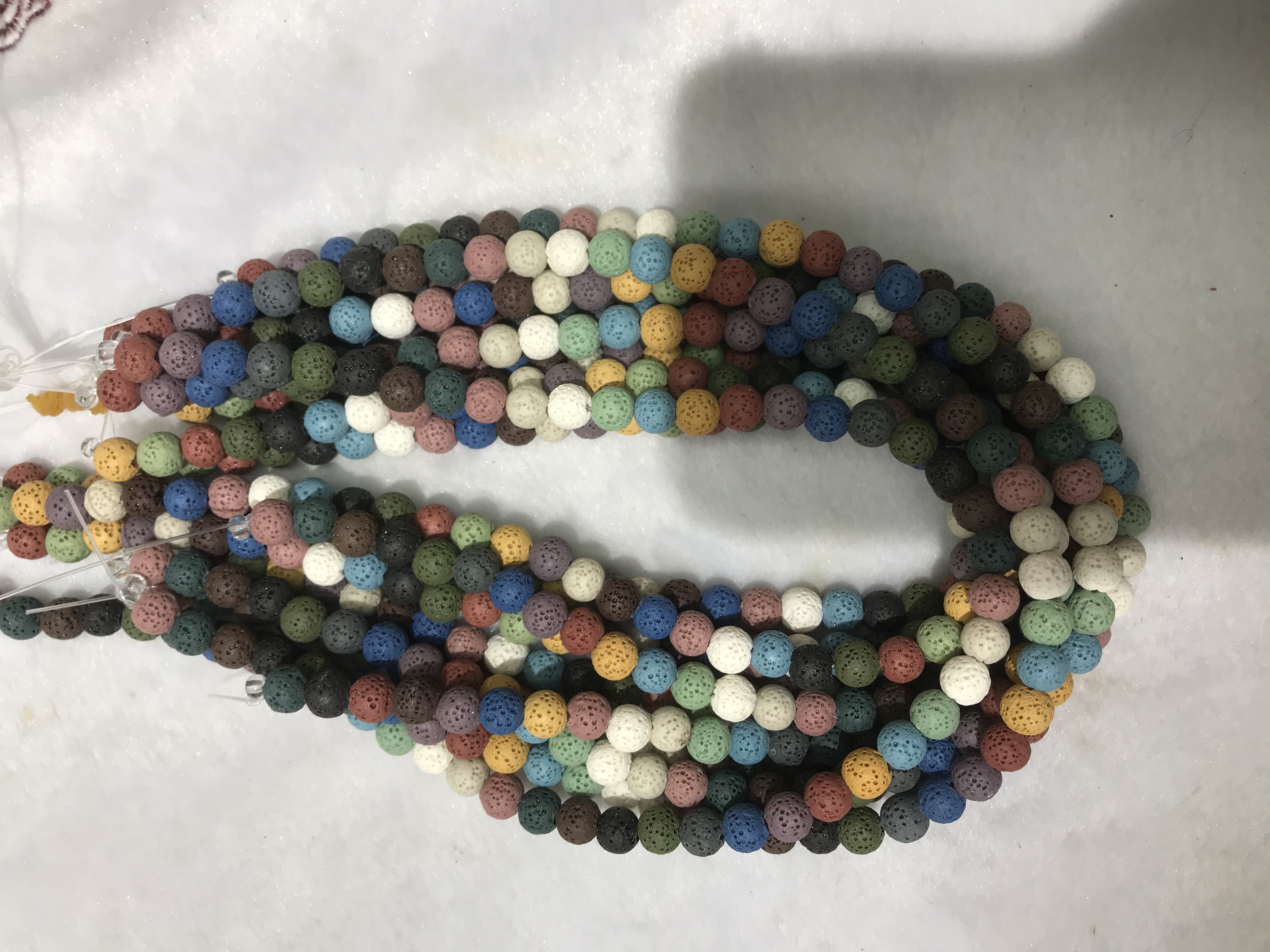 火山岩8*5mm车轮白色细节图