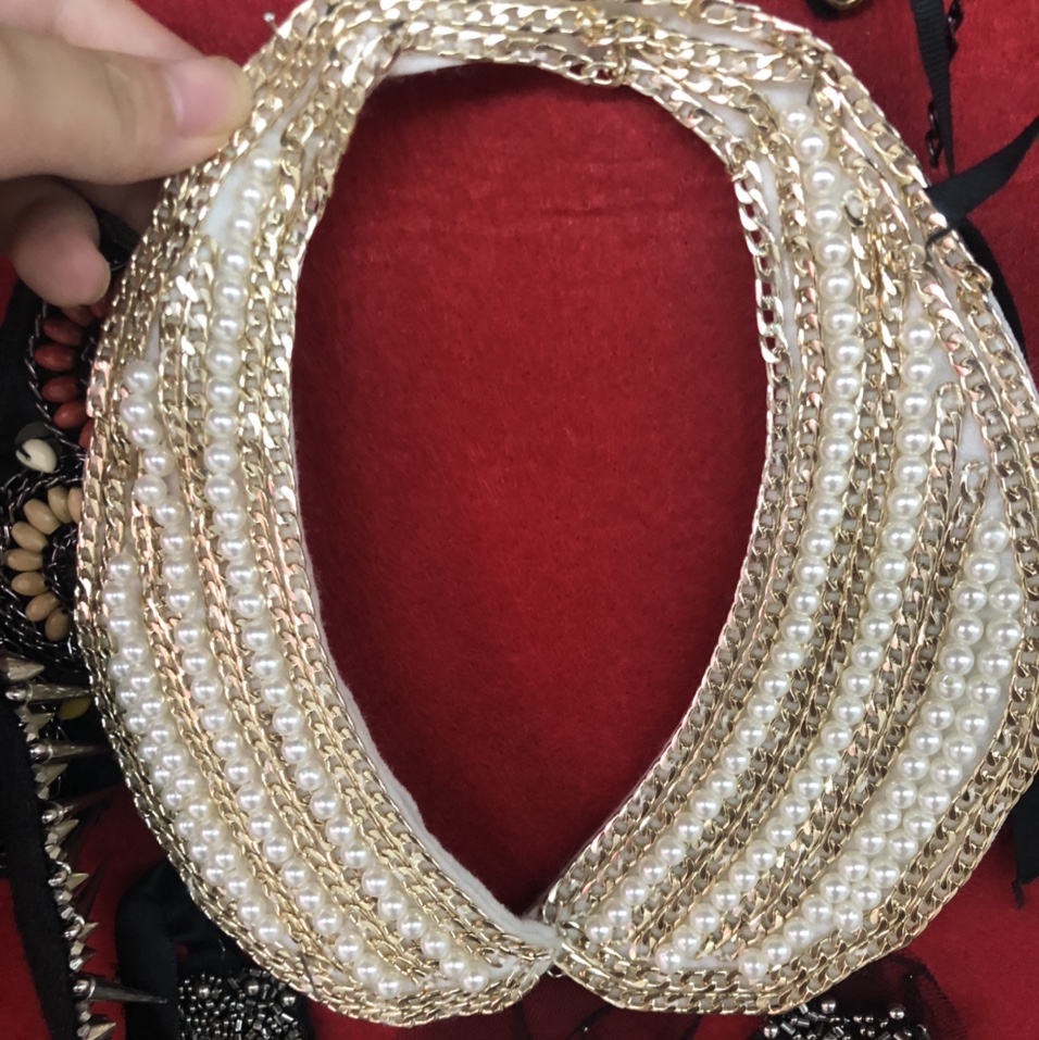 Hot selling decorative single false collar children's spring and autumn pearl chain collar accessories collar collar collar collar collar collar collar collar all Korea