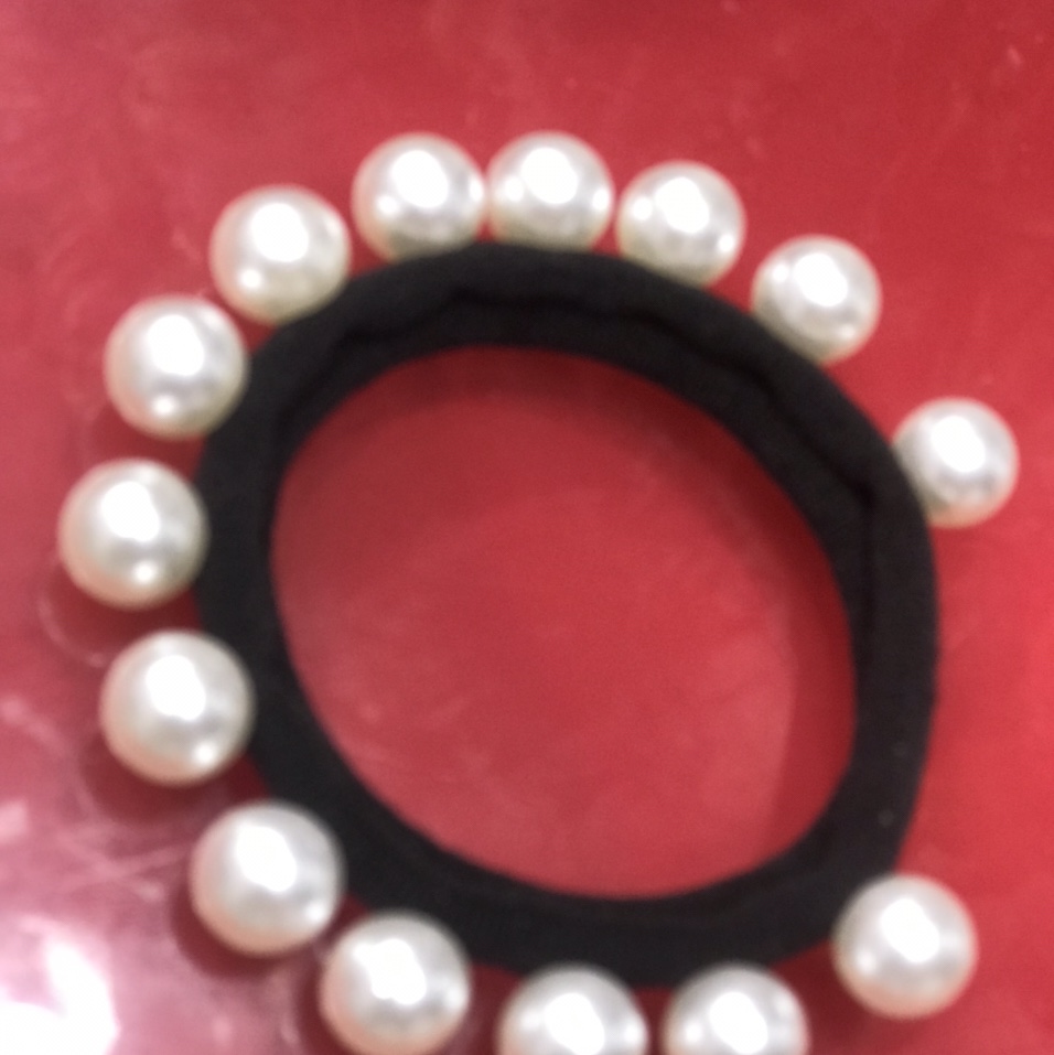 The 2021 Korean version of the new trendy women's hair accessory and headwear, the popular geometric hair tie and pearl leather band 08