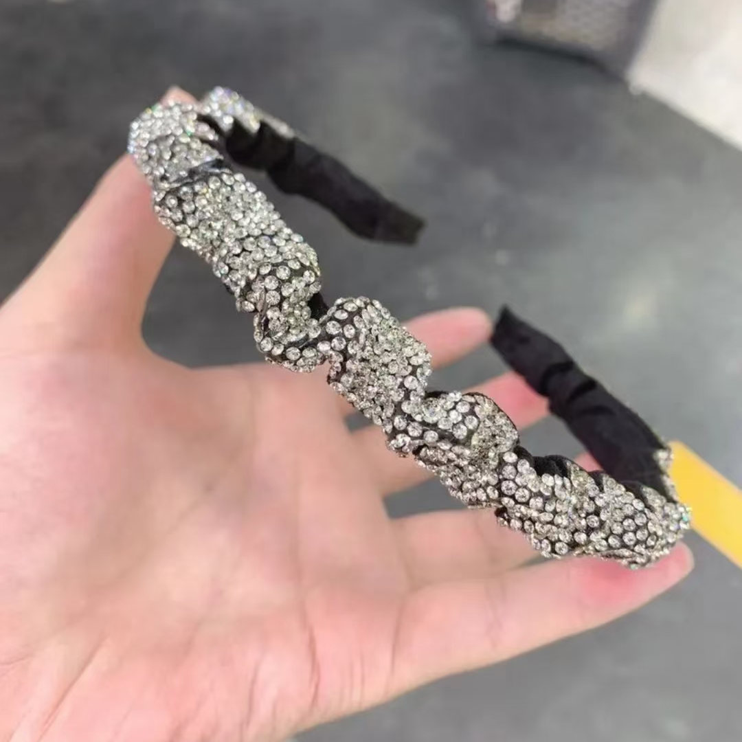 新款窄满钻头箍