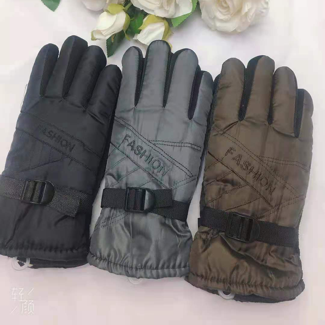 Winter men's casual light panel dotted gloves