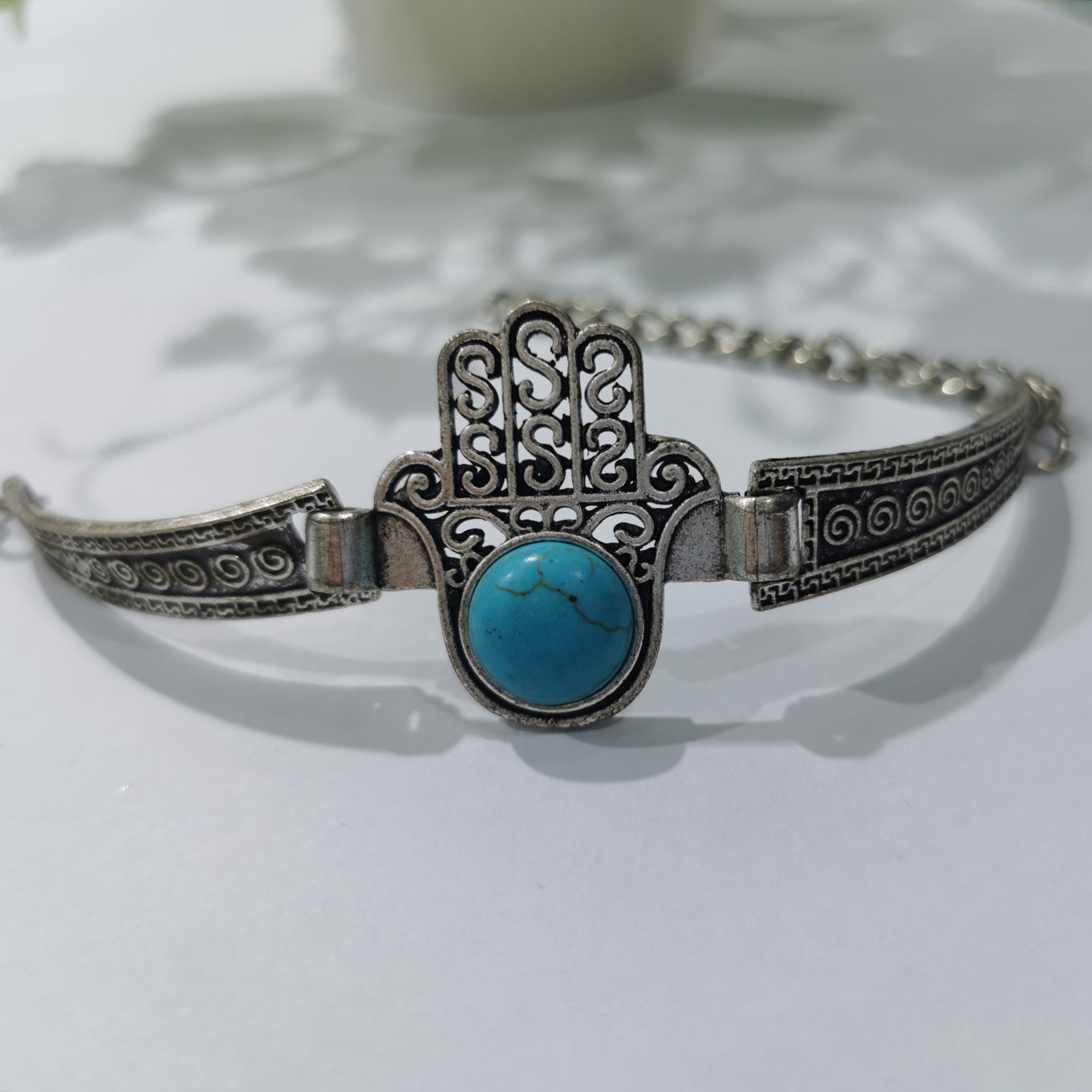 Turquoise palm bracelet