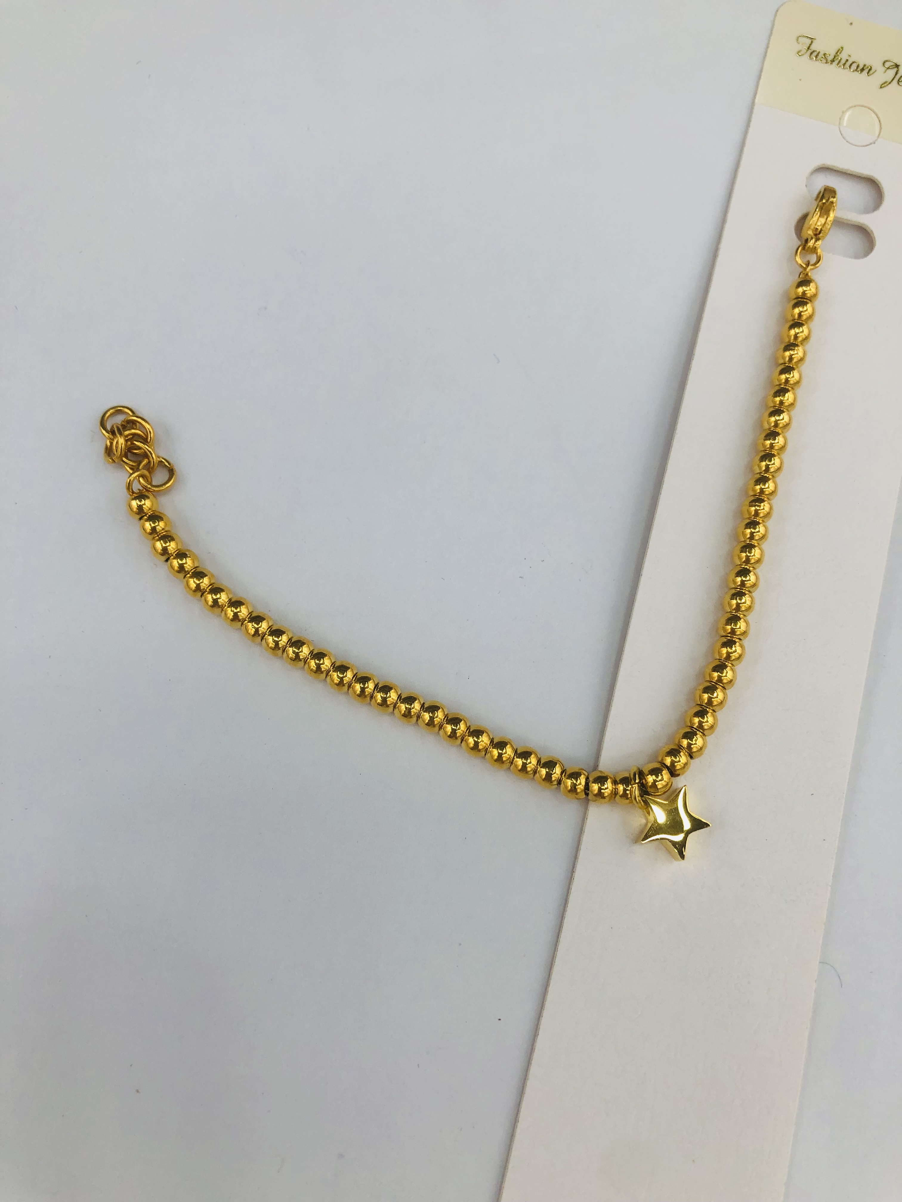 Steel ball plus five-pointed star ⭐️ stainless steel bracelet for women details Picture
