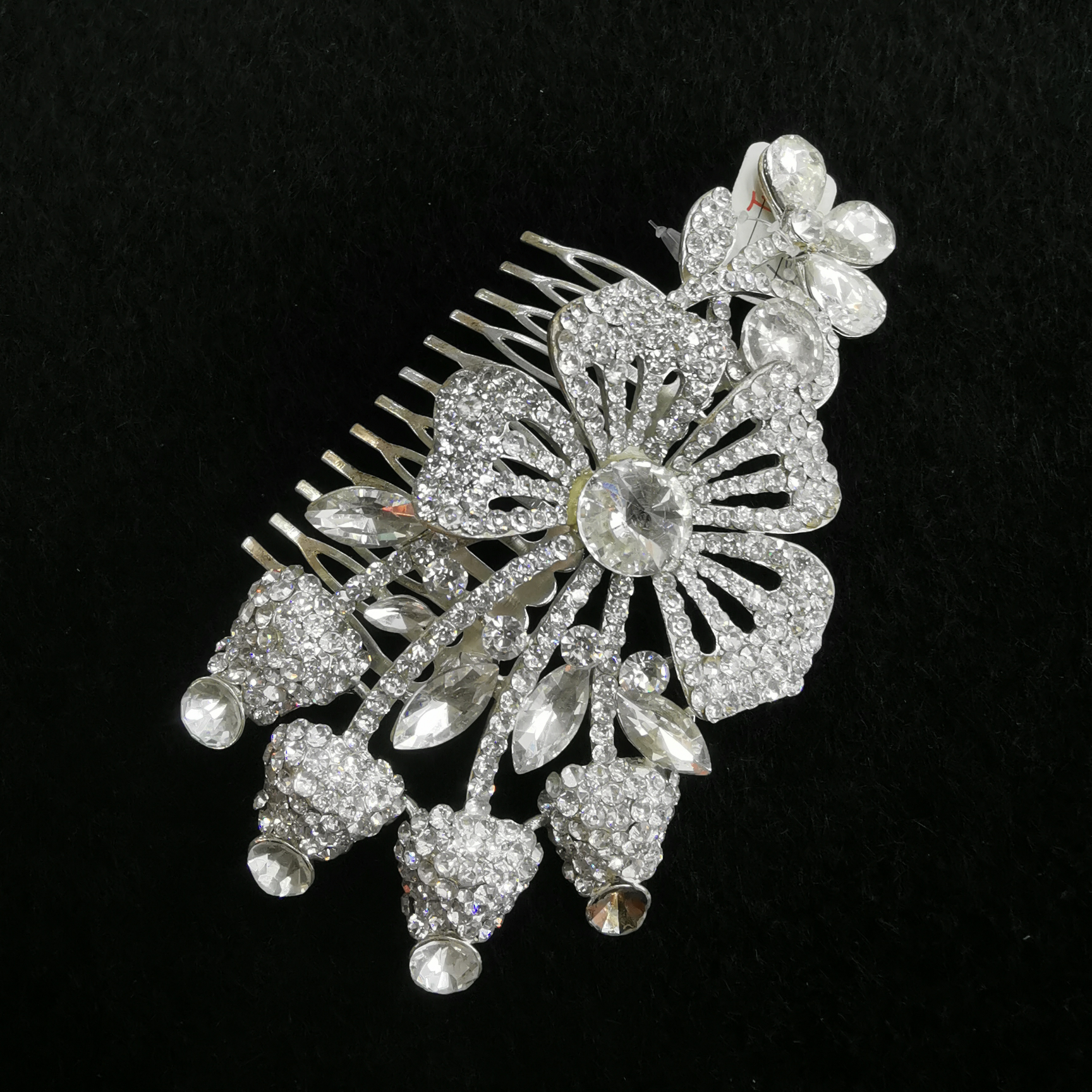 Korean hair accessories Rhinestone Pearl bow hair comb accessories Popular women's hair comb hair accessories