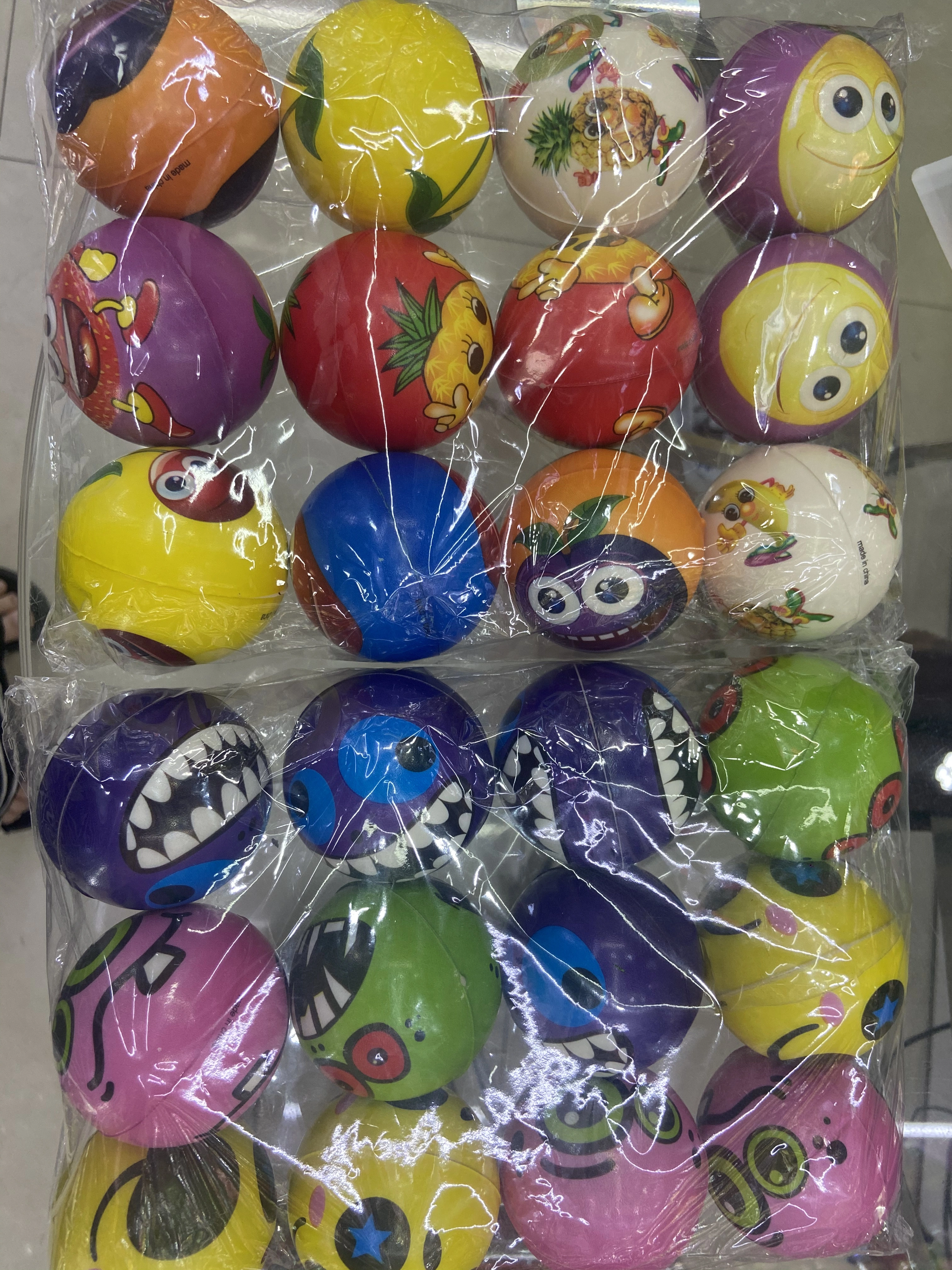 Factory direct sales 6.3 cm chaotic combination 58 girls and boys toys Sponge balls Foam balls children's toys. 12/opp... detail image 2