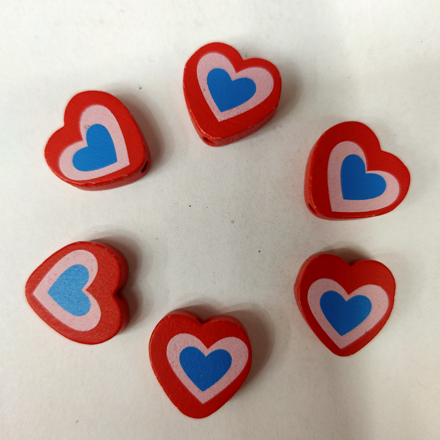 环保木质17✘18mm大红桃心