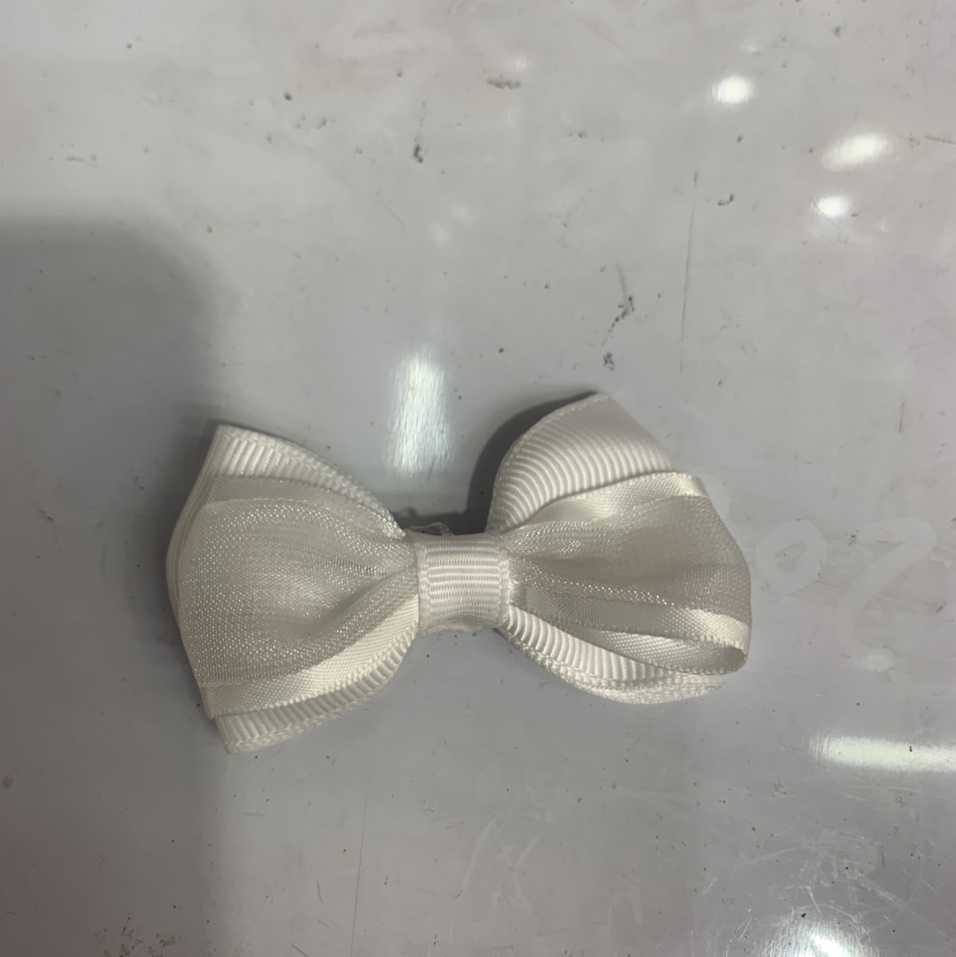 New fashion top and bottom bow clip white, 2021 Internet celebrity explosion thumbnail