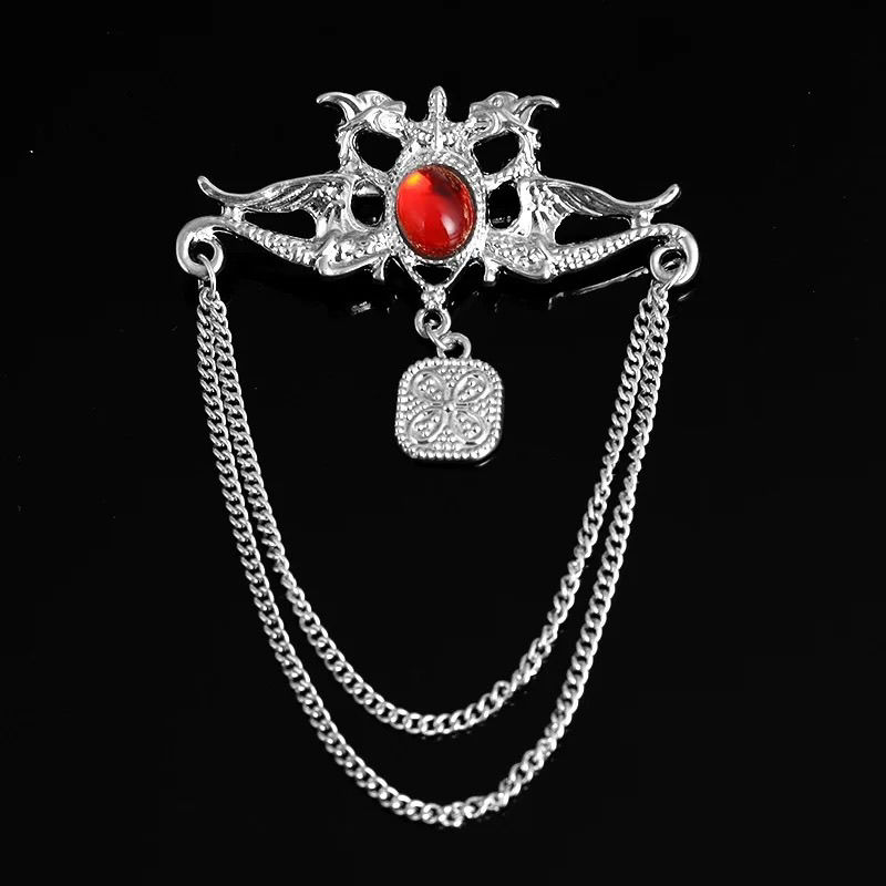 Men's glass suit accessories with chain