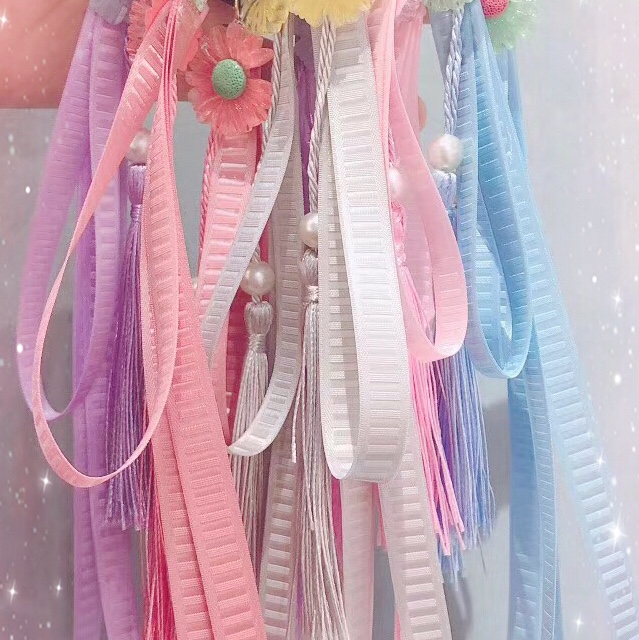 Girls beautiful fabric rubber band E thumbnail