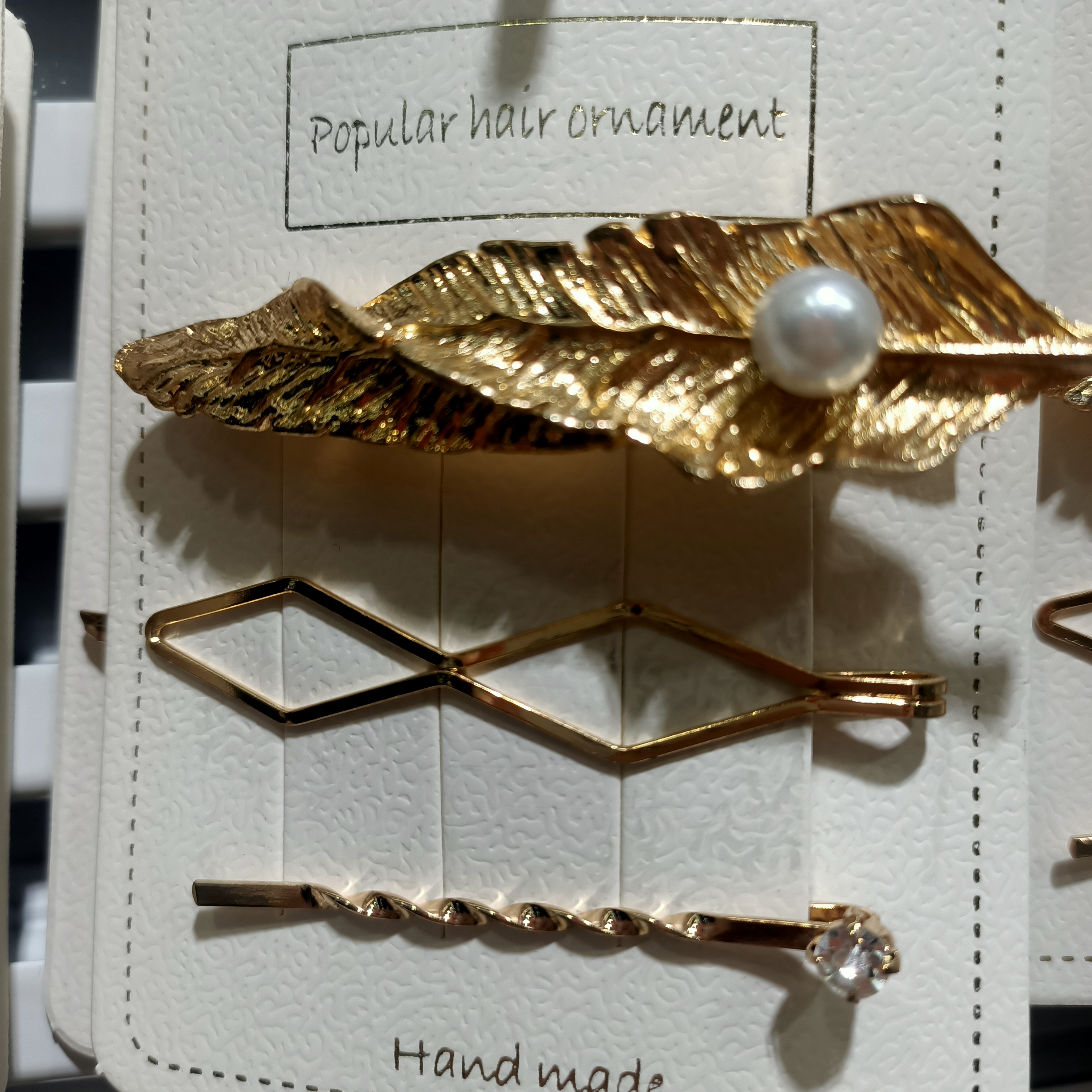 Leaf diamond shape 3-piece set