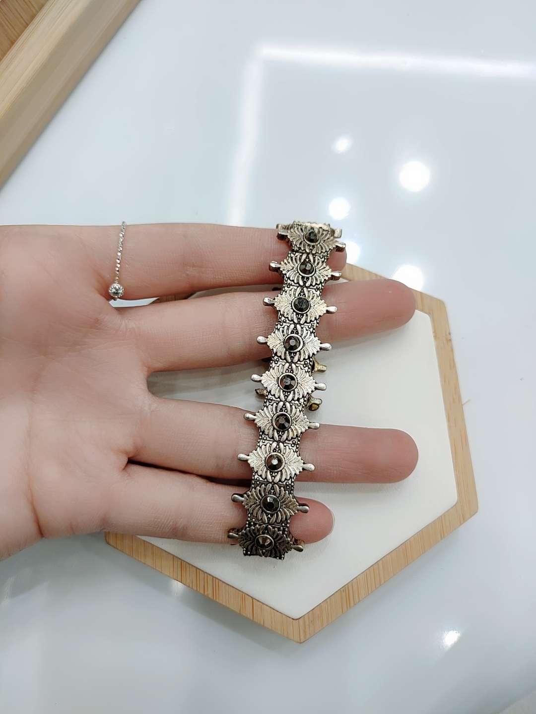New style of women's Instagram glittering starry sky blue starry sky bracelet with diamond jewelry, Yiwu small commodity supply details Picture