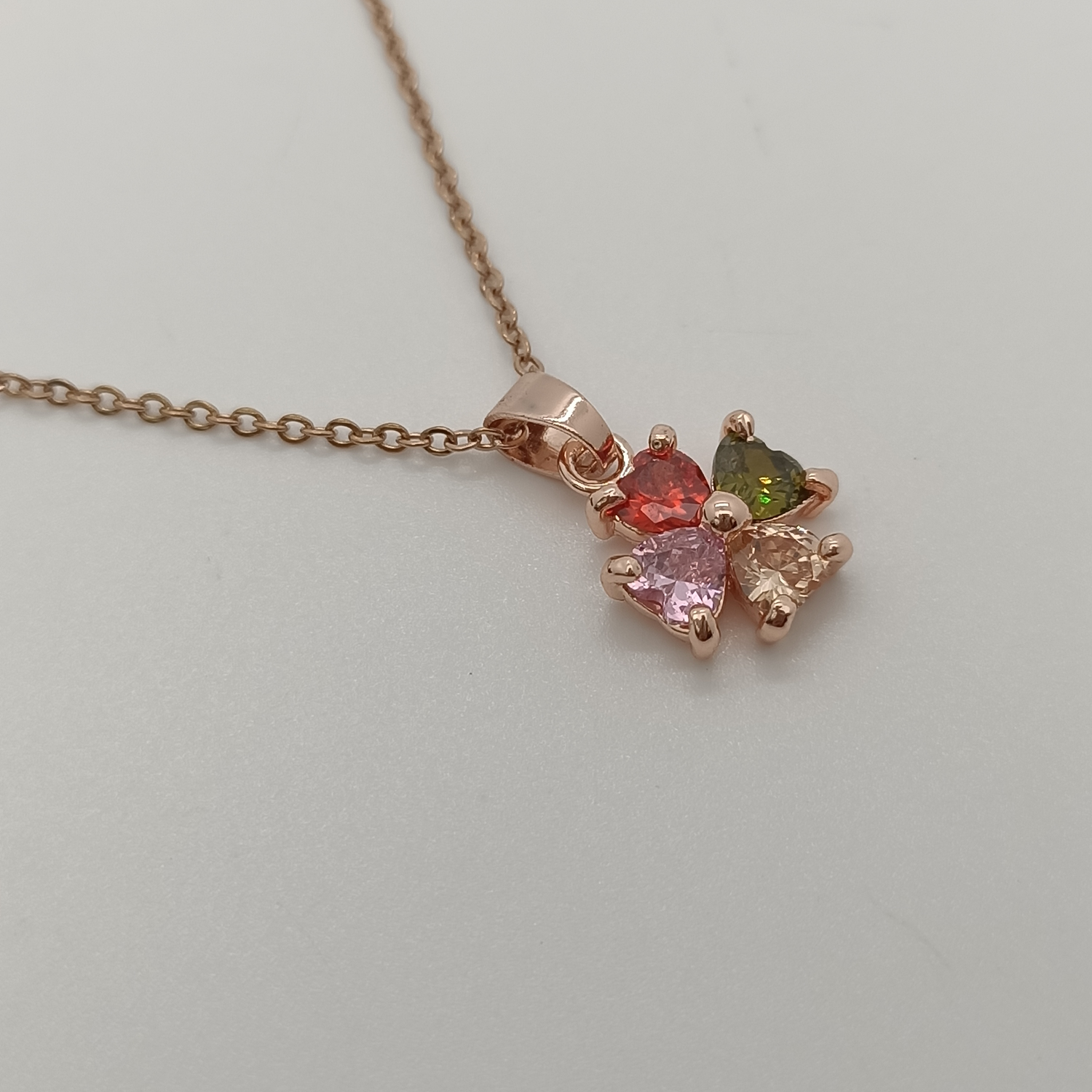 Rose gold snowflake necklace