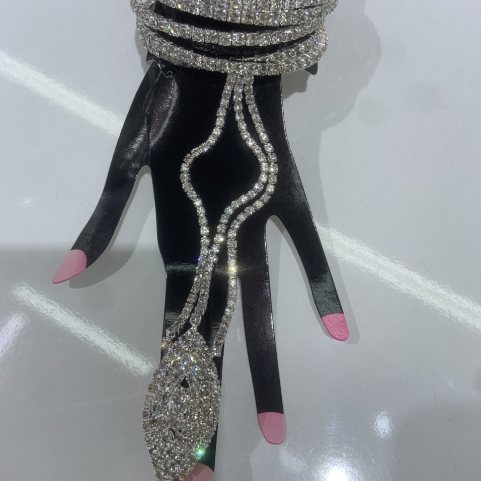 Rhinestone hand back chain 7