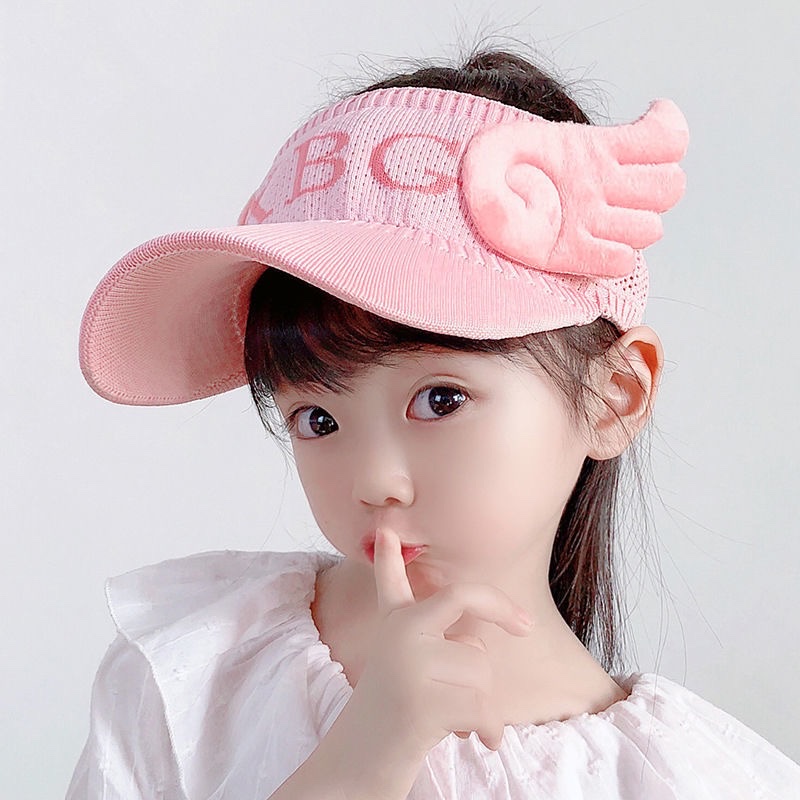 Children's Empty Top Hat Cartoon Rabbit Shade Cap In Children's Summer Uv Protection Sun Hat Baby Wings undefined