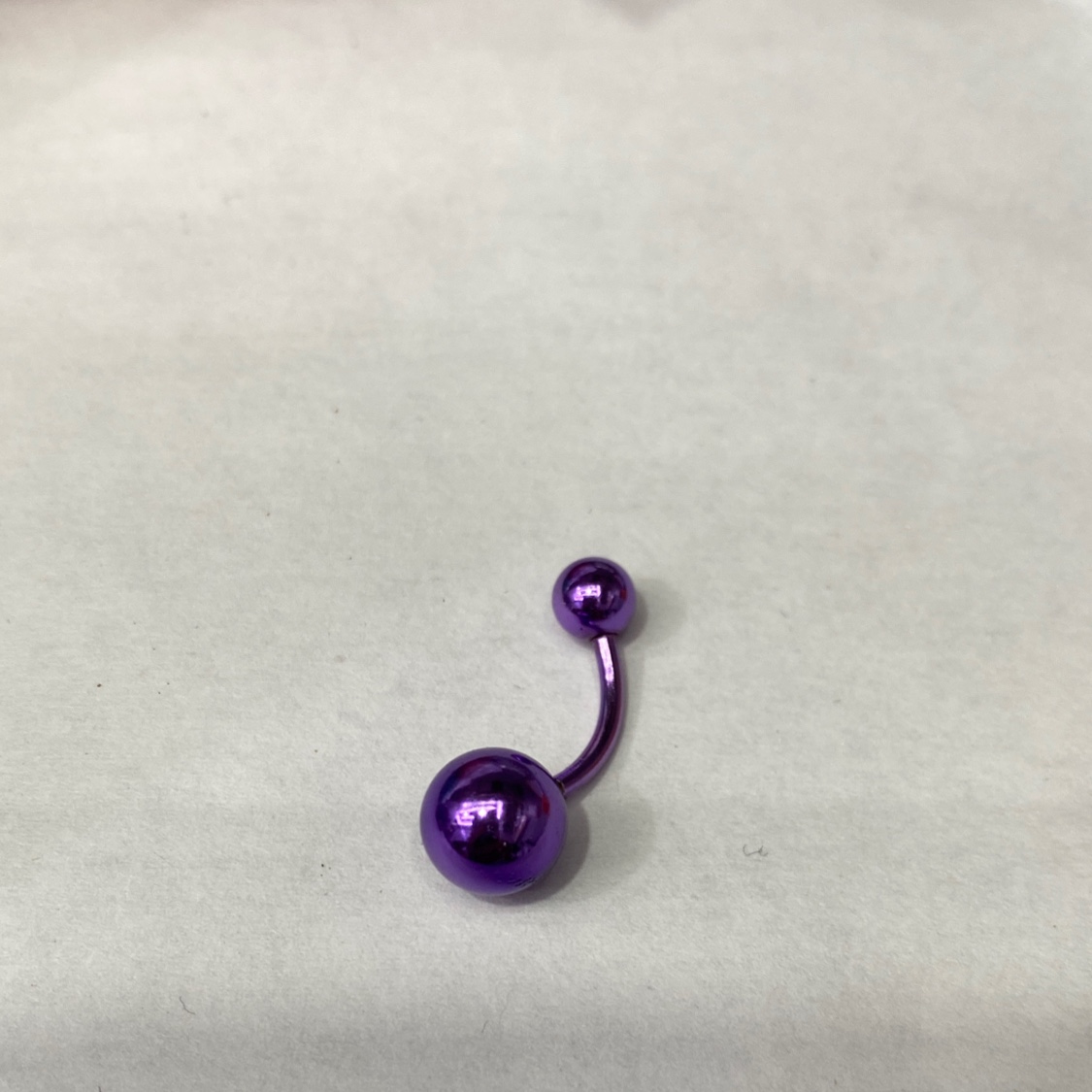 欧美爆红紫色不锈钢肚脐钉简约个性潮流网红爆款穿刺饰品产品图