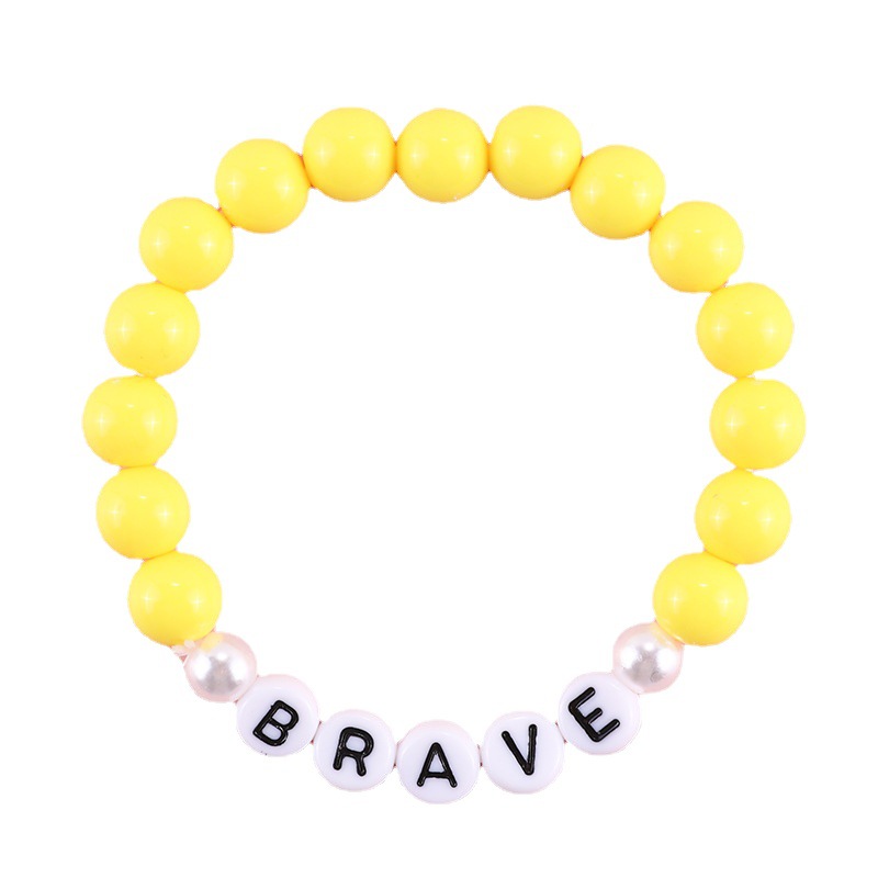 Children's alphabet bead bracelet finished in stock baby early education can be made of acrylic beads hand beads can be customized
