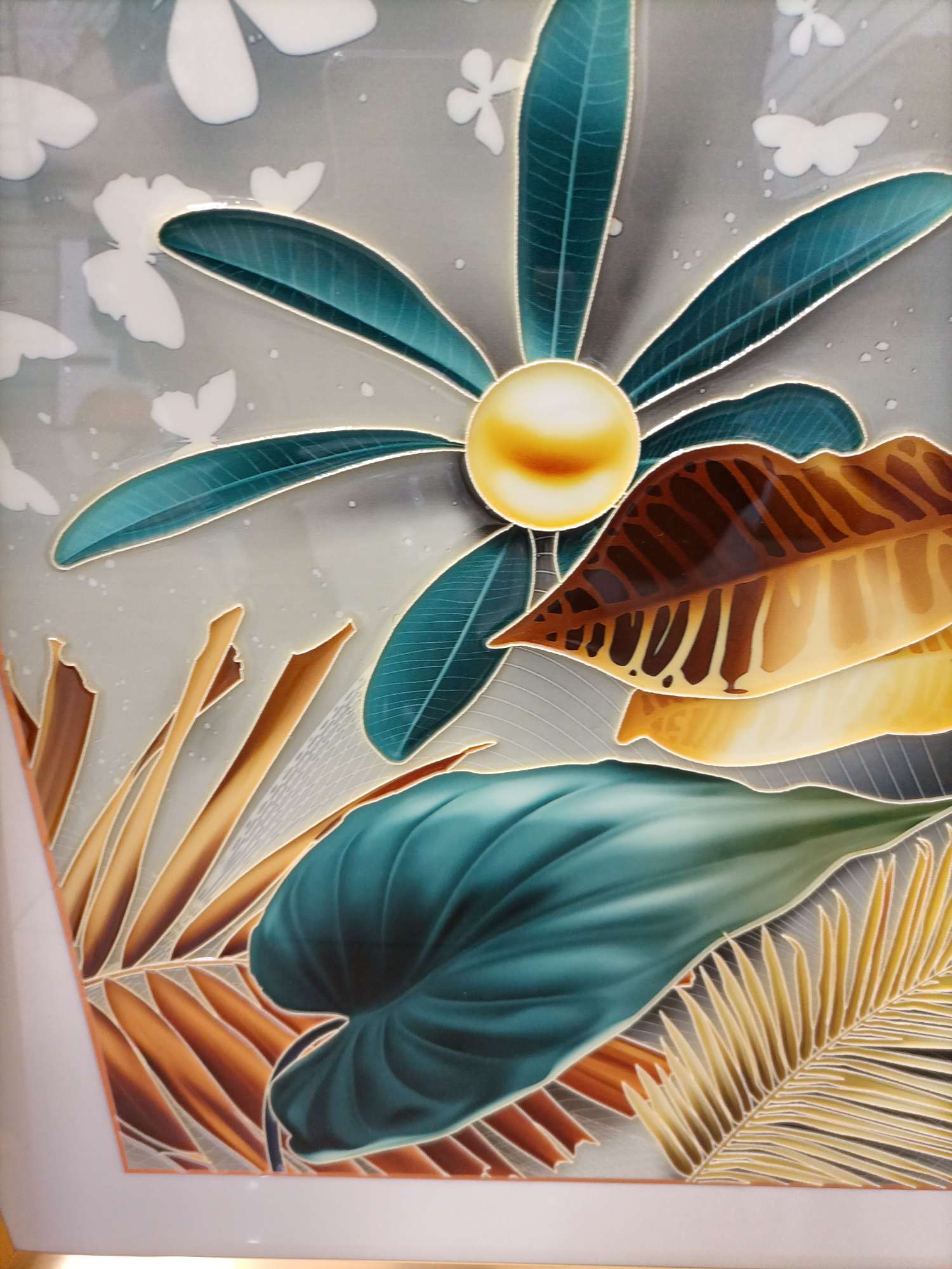 Enamel Relief High Quality Decorative Painting Using High Temperature Environmental Protection Plate Carefully Produced Picture Color Delicate Beautiful Relief Effect Metal Texture Super New Generation Of Innovative Arts And Crafts! Specification drawing