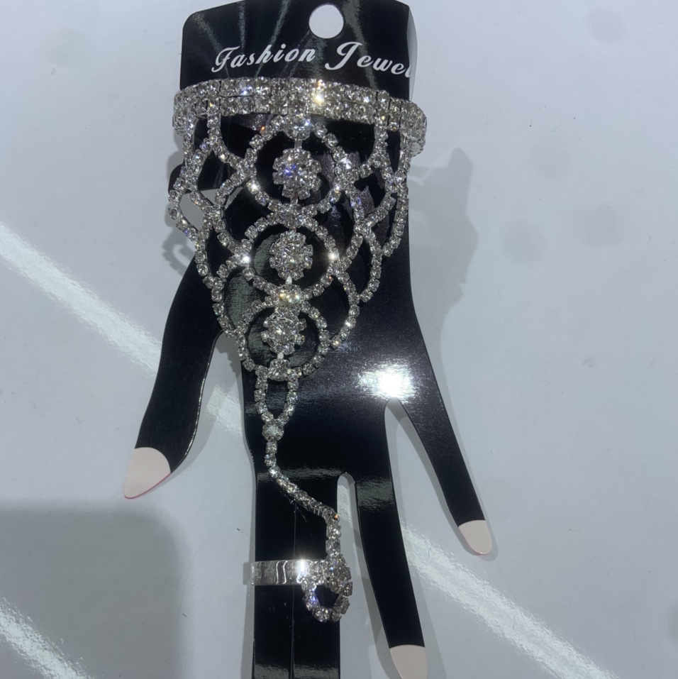 Rhinestone hand back chain 6