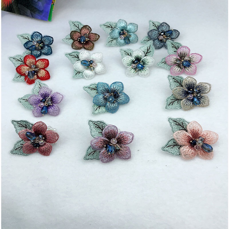 Embroidered large butterfly, retro diy clothing accessories, brooches, hairpins, scarves, hats, earrings, shoes, and accessories