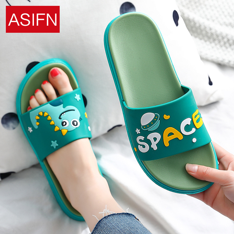 Wholesale parent-child children's slippers female summer wear non-slip home indoor summer cute cartoon slippers wholesale full figure
