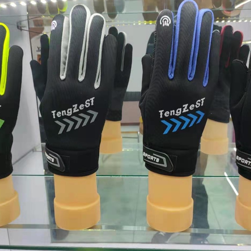 Men's sport small screw print arrow touch screen gloves