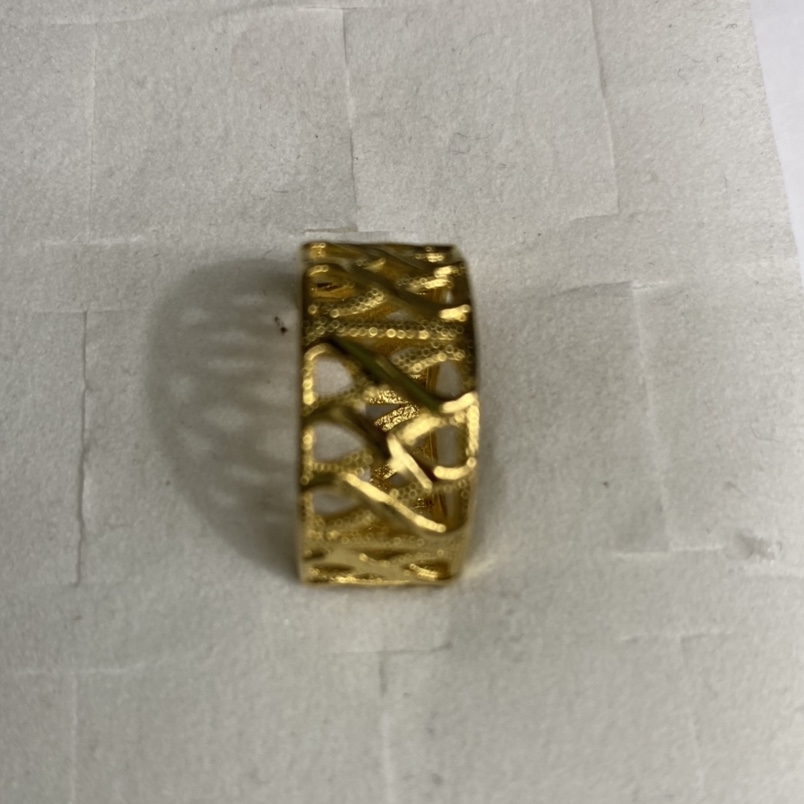 Electrophoretic gold large ring batch flower fashion trend all-match ladies ring