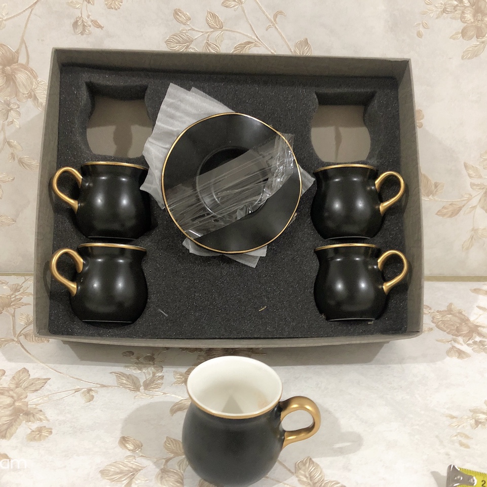 Ceramic Kung Fu tea set, home light luxury high-end tea cups, office reception tea set