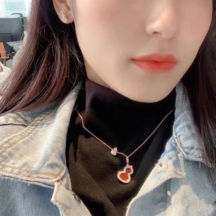 葫芦项链女纯银2020年新款白贝母锁骨链轻奢小众设计感细节图