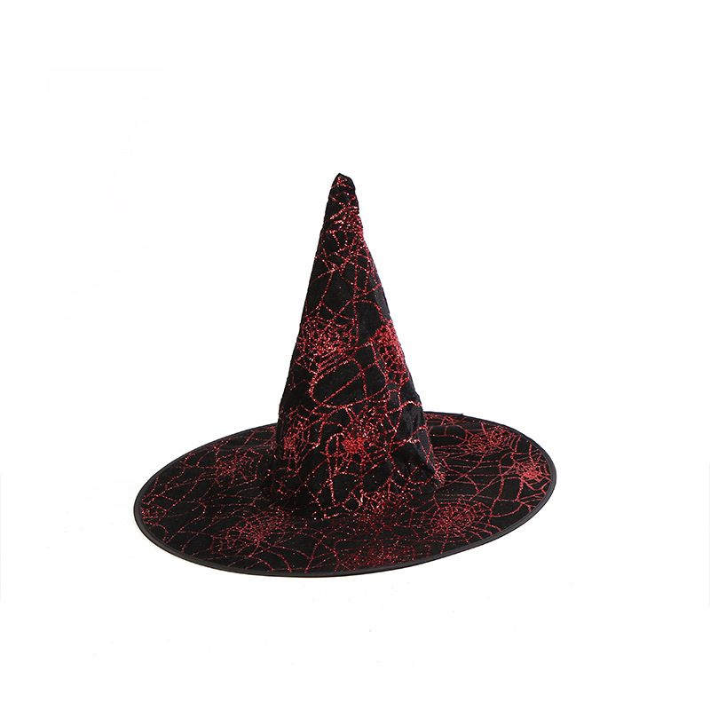 Halloween hats, gold powder witch hats, masquerade party witch hats, cosplay magic wizard hats are in stock details Picture
