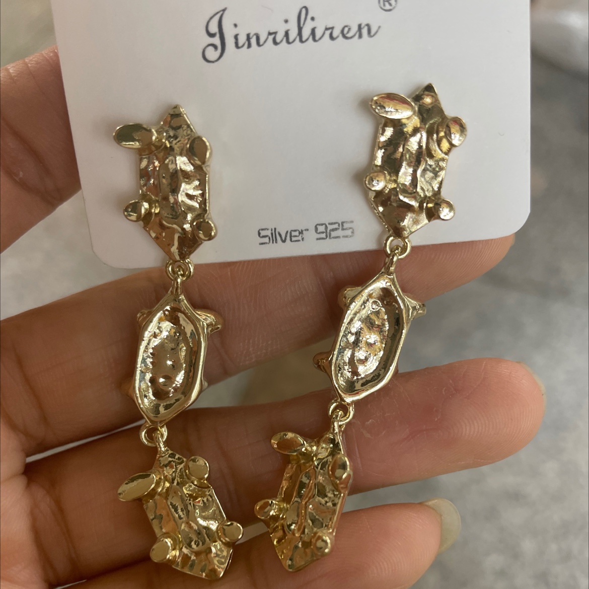 Today beauty Korean version earrings heavy metal design style