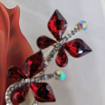 Butterfly Double fly glass stone fashion brooch
