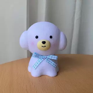 Explosive led vinyl night light duck cartoon ins creative night market stalls source Night market children's luminous toys Big milk dog blue ribbon