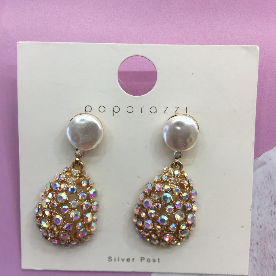 Network explosion 925 silver needle real gold electroplated alloy decorated pearl needle earring girl