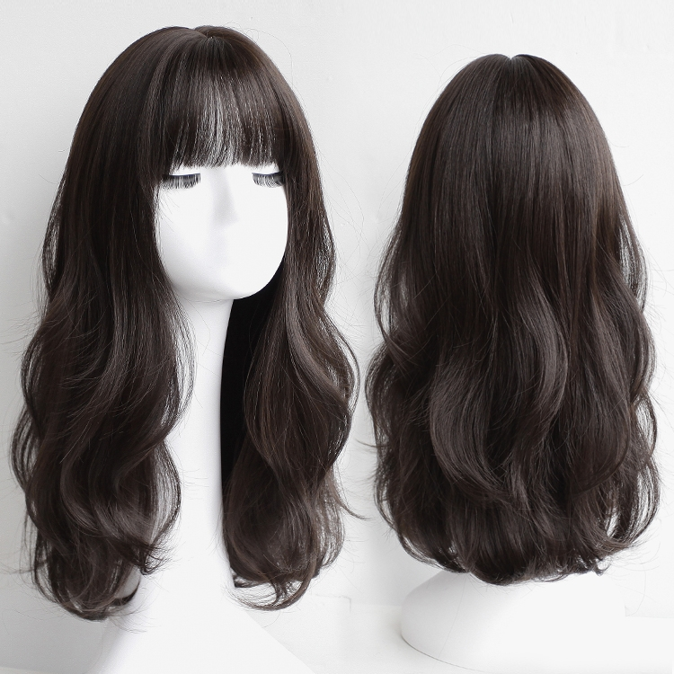 Ladies' wig with curly hair