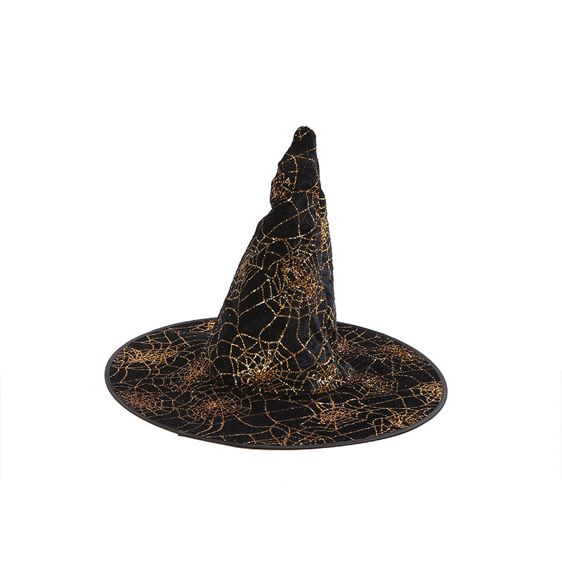 Halloween hats, gold powder witch hats, masquerade party witch hats, cosplay magic wizard hats are in stock Specification image
