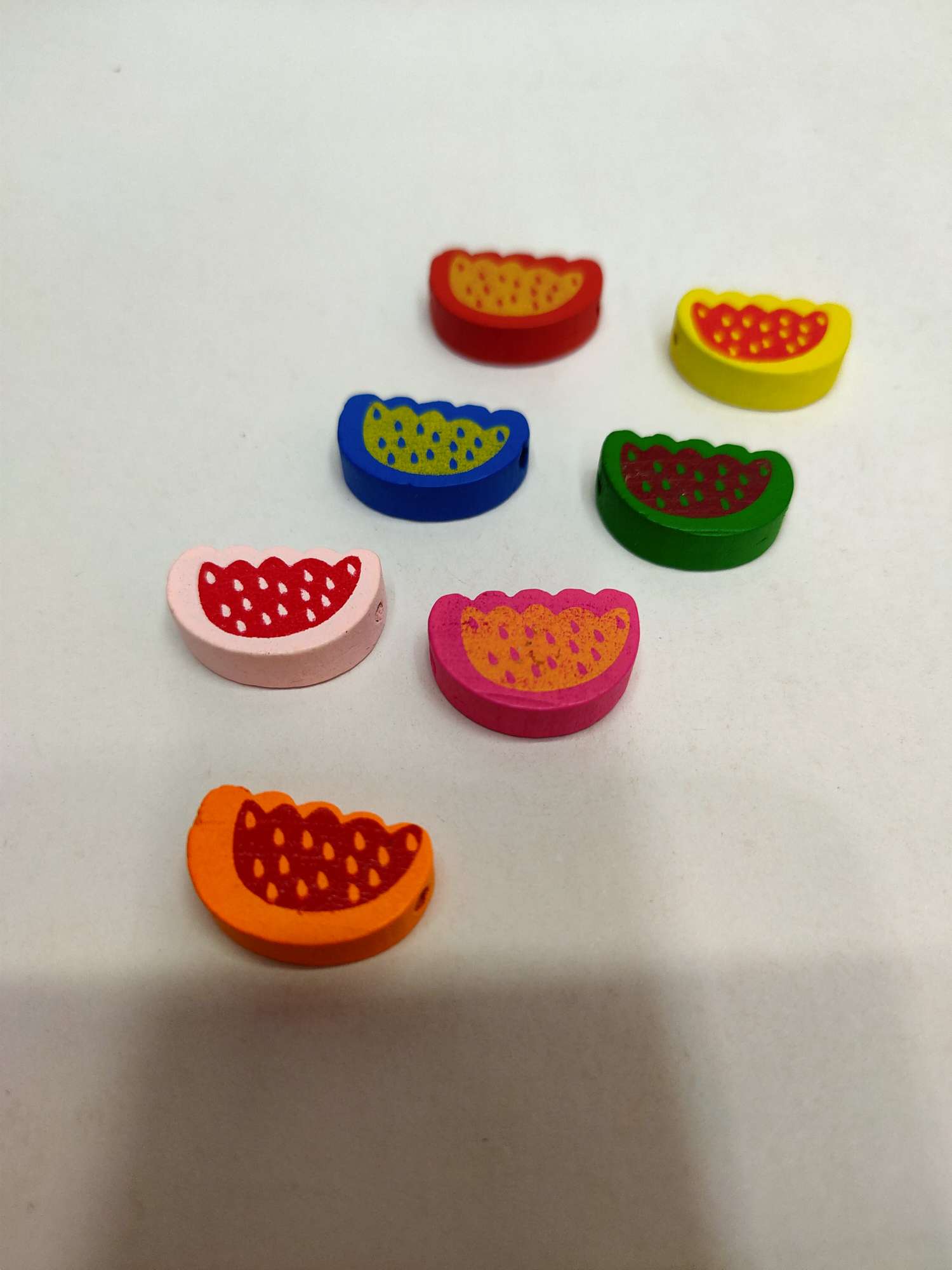 厂家直销 木质配件 Diy 西瓜木片混色产品图