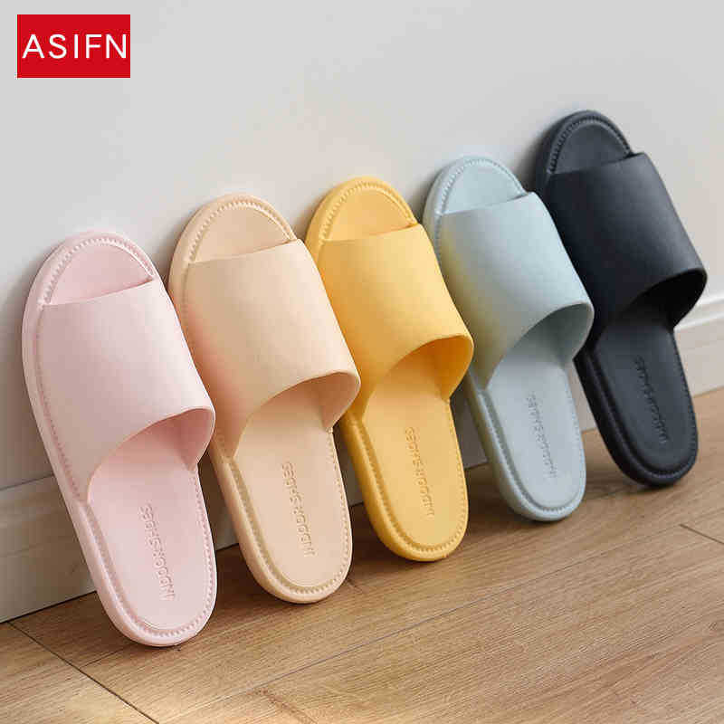New summer slippers Women soft soles home bathroom slippers non-slip couple platform slippers men