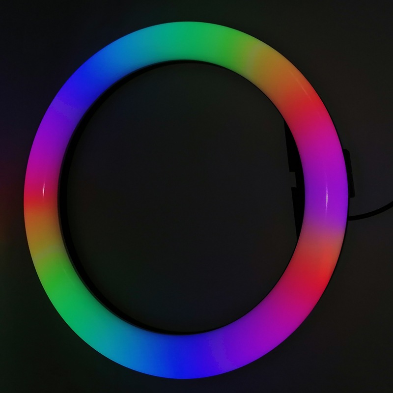 Live streaming light, fill light, seven-color beauty light, photography light, LED light, three-camera position MJ18 18-inch 45cmRGB fill light, comes with a 2.1-meter tripod pic 10