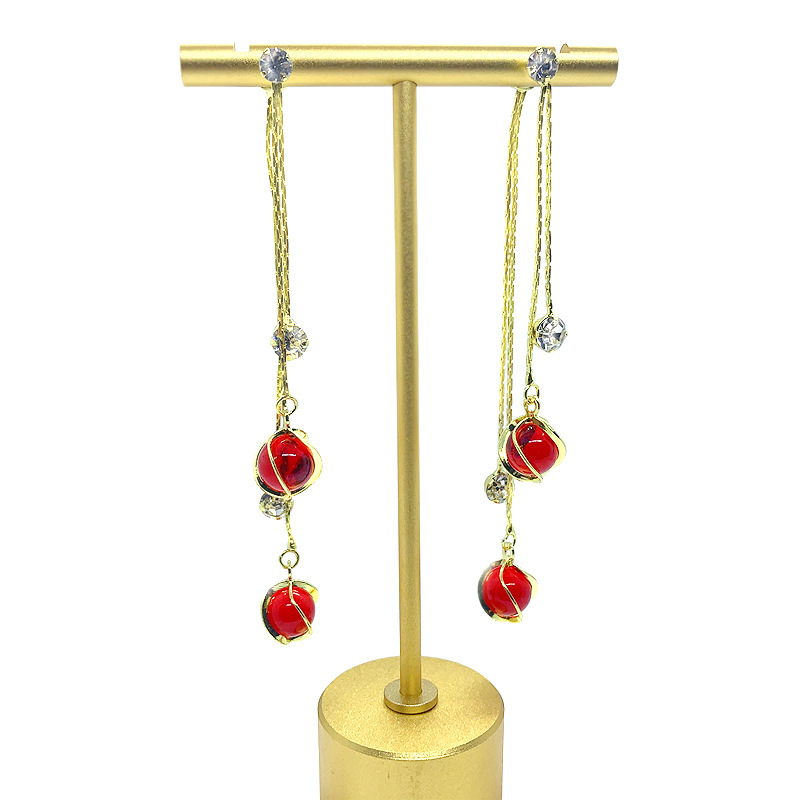 2021新款韩国925银针耳钉女简约耳环气质耳坠耳饰品流苏厂家批发 9详情图7