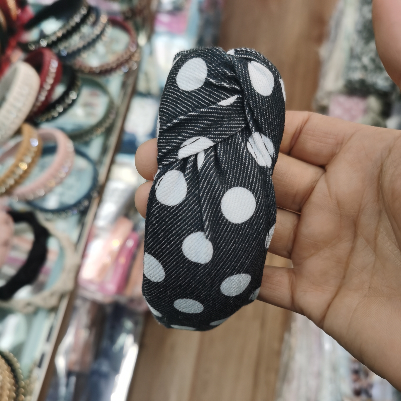 Denim buckle net red hair hoops Headdress Hair accessories Trend Fashion everything leather sponge smart accessories 10 thumbnail