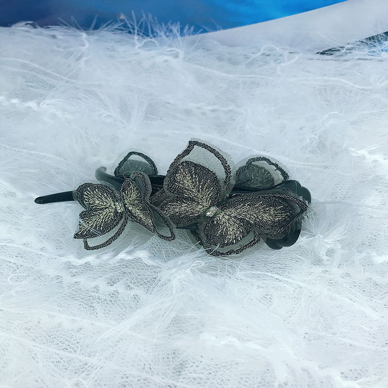 Korean lace butterfly hair clips, updo hair clips, ponytail clips, bun hair clips, back head clips, top clips, hair clips, headwear for women Item Picture