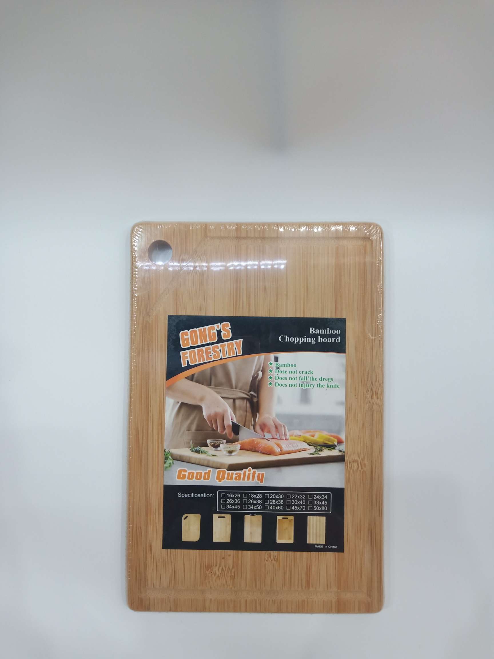 Round-hole carbonized cutting board details Picture