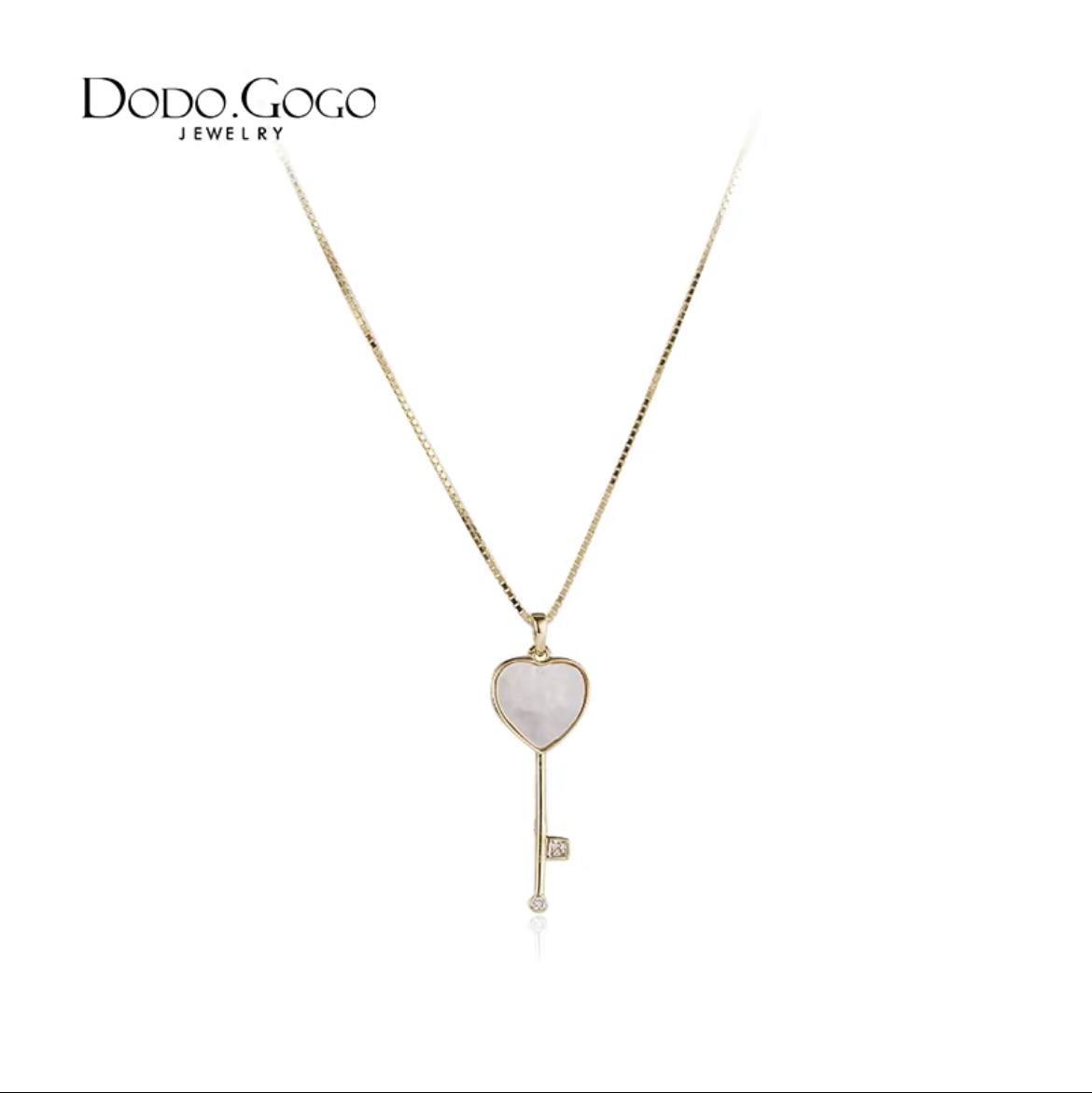 Heart key clavicle chain