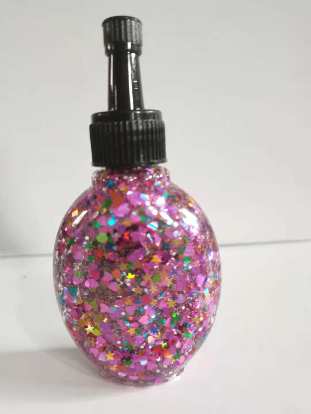 X0瓶幼儿园小朋友们DlY手工制作混亮片粗粉胶产品图