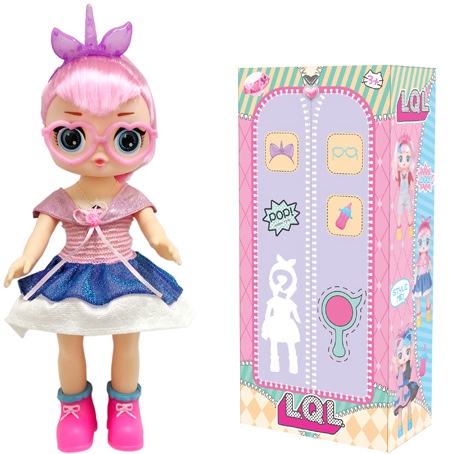 Vinyl doll girl toy Princess series with lights and music, multiple mixed sets 09815a