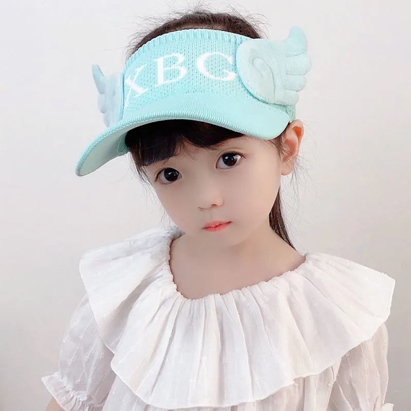 Children's Empty Top Hat Cartoon Rabbit Shade Cap In Children's Summer Uv Protection Sun Hat Baby Wings undefined