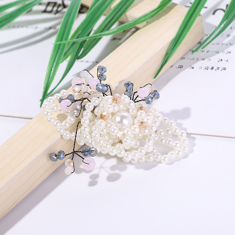 Korean-style girl, Korean floral style, small and delicate pearl style, no ear piercings, ear clips in stock Specification image