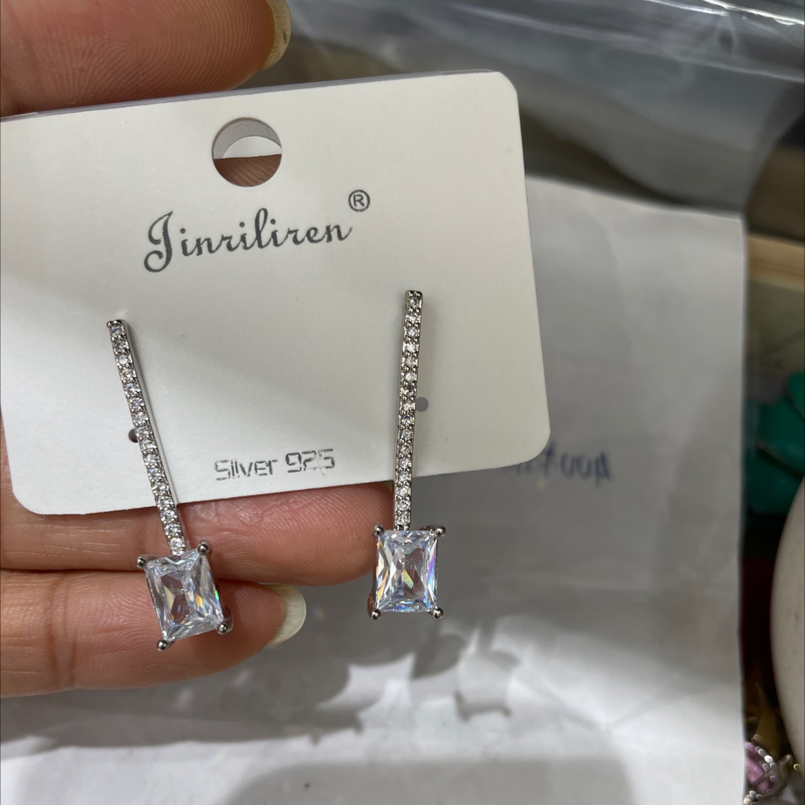 Today beauty Korean version earrings new generous micro inlay technology