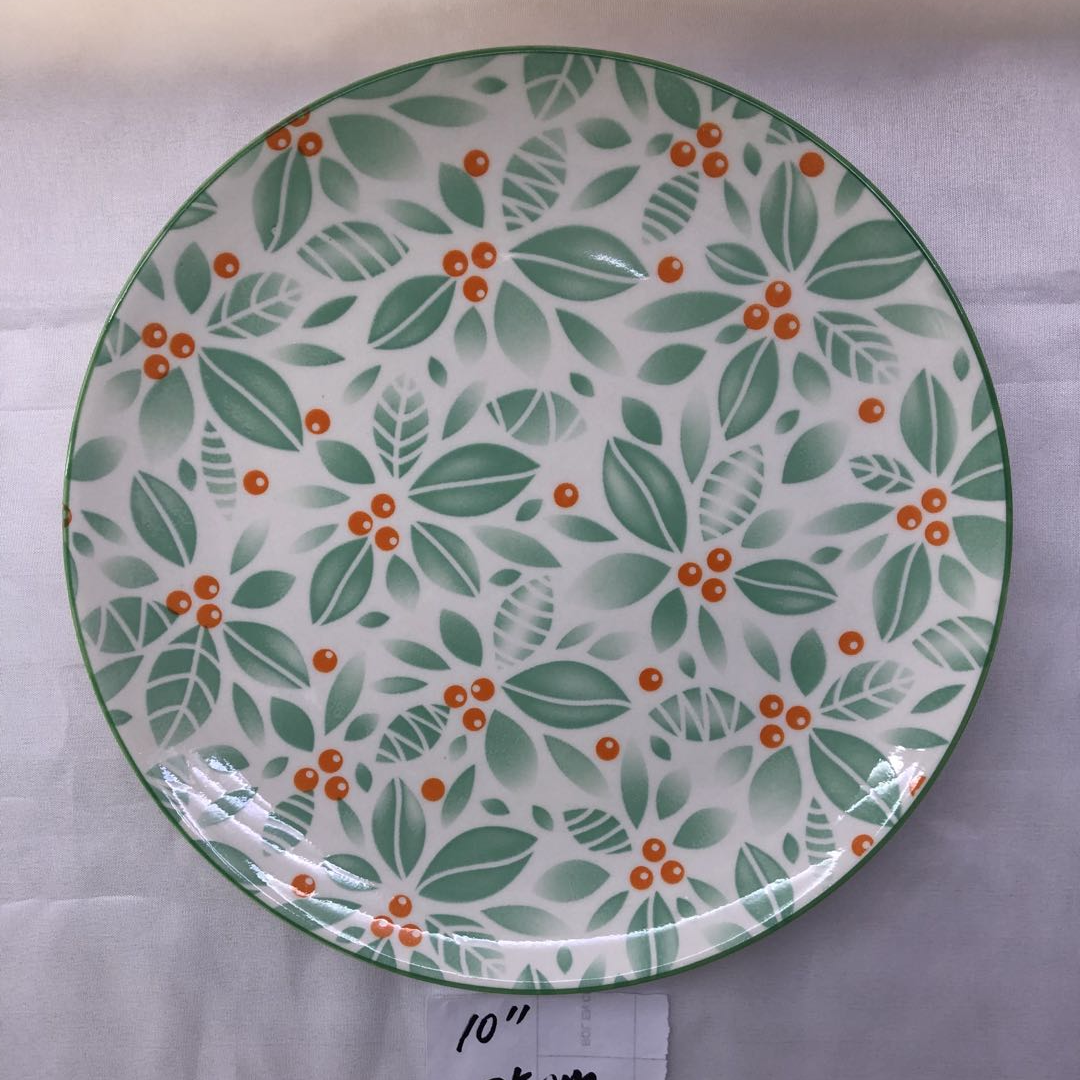 Large plate - leaves